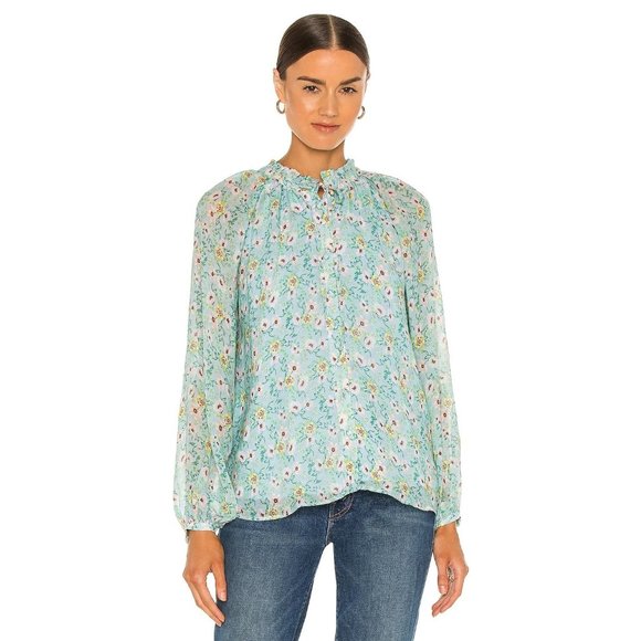Yumi Kim Blouse Sundown Top in Bedford Park Blue XSmall - Picture 2 of 13